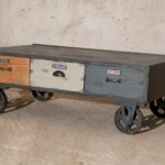 VILLART ΤΡΑΠΕΖΙ ΣΑΛΟΝΙΟΥ LOFT ΜΕ ΡΟΔΕΣ 115Χ70Χ39(Y)εκ.