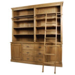VILLART ΞΥΛΙΝΗ ΒΙΒΛΙΟΘΗΚΗ ΜΕ ΣΚΑΛΑ 220Χ53Χ236