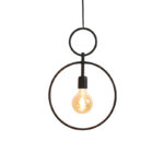 Κρεμαστή λάμπα ματ μαύρο