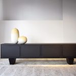 NATURAL BLACK OAK TV UNIT 198 CM X 44 CM X 52 CM