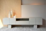 WARM MATT WHITE OAK TV UNIT 198 CM X 45 CM X 52 CM