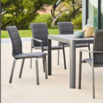 ANTHRACITE GRAPHITE ALUMINIUM CHAIR 50 x 68 x 94 cm