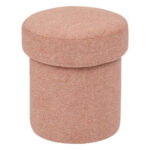 ROUND TERRACOTTA PLYWOODE1 POUF 37X40cm