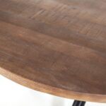 BROWN MANGO WOOD TABLE 130X130X76 cm - Image 2