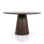 BROWN MANGO WOOD TABLE 130 X 130 X 76 CM