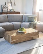 NATURAL MANGO WOOD COFFEE TABLE 130X60X35 cm - Image 4