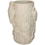 VASE BIRD POLYRESIN BEIGE 19.5X16.5X29.5cm - Image 2