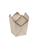 CANVAS POT WRAP WITH BROWN THREAD DETAILING 21X10