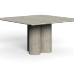 CONCRETE SQUARE TOP DINING TABLE SALINAS 140X140X74cm
