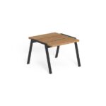 SMALL SQUARE ALUMINIUM COFFEE TABLE COTTAGE 60X60X44cm