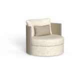 GEORGE INOX AND CINGHIE LIVING ARMCHAIR 86X86X65cm