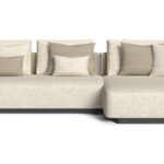 GEORGE INOX AND CINGHIE MODULAR SOFA 123X143X65cm