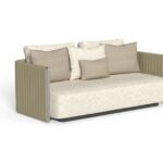 GEORGE INOX AND CINGHIE SOFA 2 SEATER 177X91X65cm