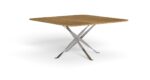 GEORGE SQUARE INOX DINING TABLE 150X150X74cm