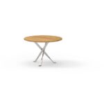 GEORGE WOOD AND INOX COFFEE TABLE 60X60X40cm