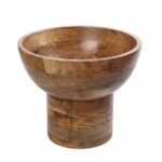 MANGO WOOD FOOTED BOWL 35,5X35,5X29,8cm