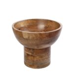 MANGO WOOD FOOTED BOWL 27,9X27,9X24,1cm