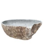 GREY STONE WASHBASIN 50X30X14CM