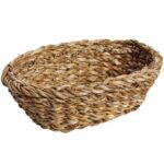 WOVEN SEAGRASS BREAD BASKET 28X22X10CM