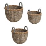 SEAGRASS BASKET SET/3 38CM