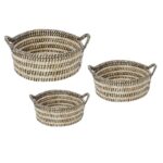 JUTE BASKET SET/3 35CM