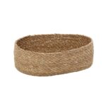 WOVEN SEAGRASS BREAD BASKET 26X16X8CM
