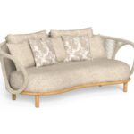 KAREN WOOD SOFA 3 SEATER 188X100X82cm