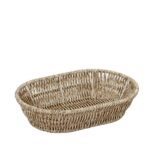 SYNTHETIC RATTAN BREAD BASKET L 28X20X7CM
