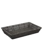 SYNTHETIC RATTAN BASKET 53X32,5X9CM