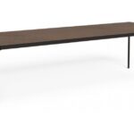 LEAF LARGE RECTANGULAR ALUMINIUM DINING TABLE 300X110X74cm