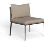 LEAF ALUMINIUM LOUNGE ARMCHAIR 64X66X73cm