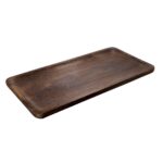 BROWN RECTANGULAR WOODEN PRESENTATION TRAY XXL 80X40X4CM