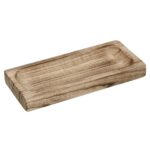 LARGE RECTANGULAR WOODEN SERVING TRAY 24X41X4CM