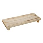 RECTANGULAR LARGE WOODEN SERVING TRAY 18X48X5CM