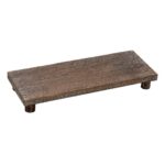 BROWN RECTANGULAR LARGE WOODEN SERVING TRAY 18X48X5CM
