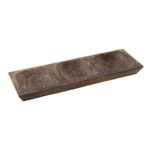 BROWN RECTANGULAR WOODEN SERVING TRAY 13X45X4CM