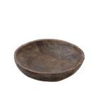 BROWN SMALL ROUND WOOD BOWL 26X26X5,7CM