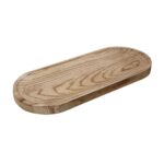 WOODEN OVAL PRESENTATION TRAY XXL 70X30X4CM