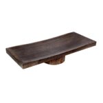 BROWN RECTANGULAR WOODEN PRESENTATION TRAY XXL 70X30X13CM