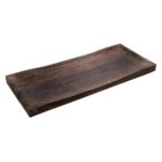 BROWN RECTANGULAR WOODEN PRESENTATION TRAY XXL 70X30X4CM