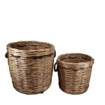 WILLOW BASKET SET/2 D61/50 H69/59,5CM