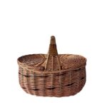 WILLOW BASKET WITH COVER 42X28X36CM