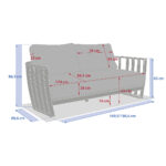 SOFA OUTDOOR / INDOOR 186,6 X 88,5 X 86,6 CM - Image 4