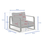 ARMCHAIR OUTDOOR 90 X 84 X 78 CM - Image 6