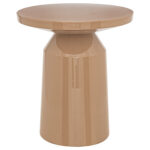 BEIGE TOTEM METAL SIDE TABLE  D. 38 CM x H. 44 CM