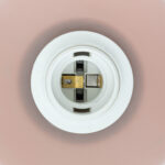 PINK GLASS TABLE LAMP 36 CM - Image 4