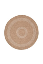 ROUND NATURAL WHITE RUG DIAM.200/240CM