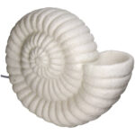 TABLE LAMP SHELL SANDSTONE IVORY 33.8 X 15.5 X 26.3 CM