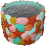 VASE SHELL POLYRESIN MULTI 33.5 X 33.5 X 23.5 CM
