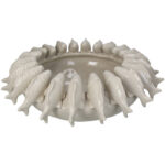 BOWL FISHES STONEWARE IVORY 37.5 X 37.5 X 15 CM